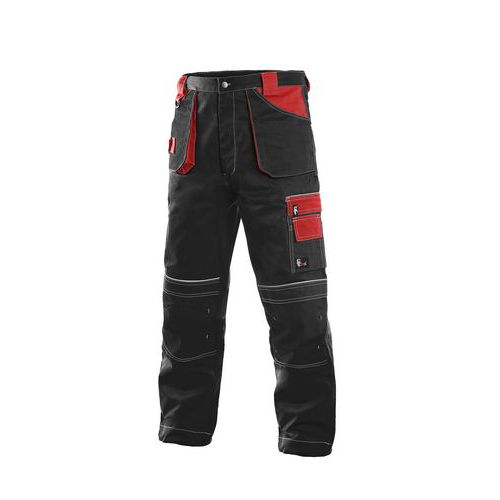Kalhoty do pasu ORION TEODOR, zimní, pánské, černo-červené