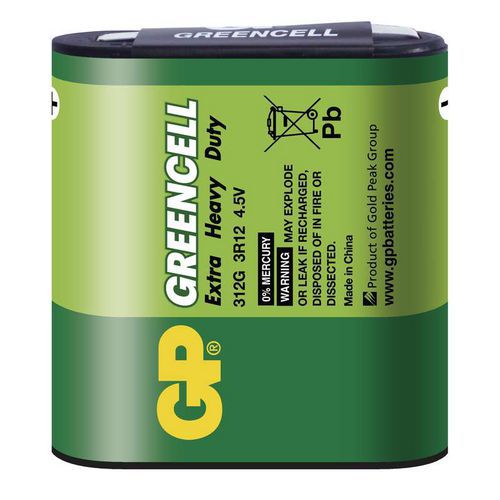 Zinkochloridová baterie GP Greencell 4,5V fólie