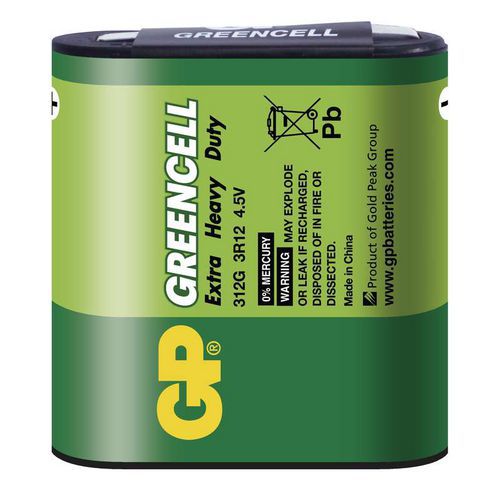 Zinkochloridová baterie GP Greencell 4,5V fólie Zinkochloridová baterie GP Greencell 4,5V fólie