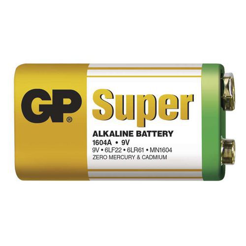 Alkalická baterie GP Super 6LF22 (9V) fólie Alkalická baterie GP Super 6LF22 (9V) fólie