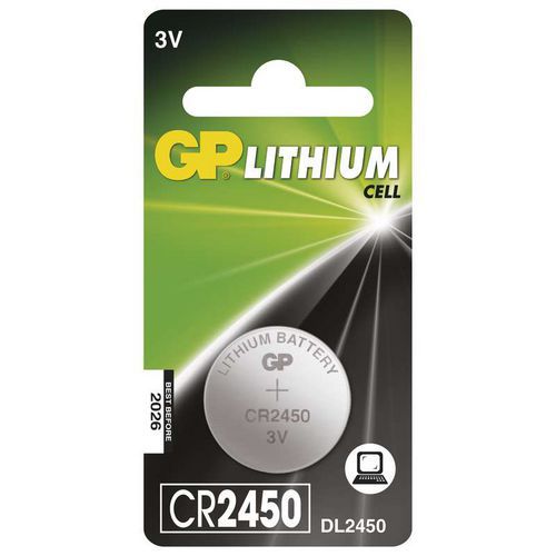 Lithiová knoflíková baterie GP CR2450, blistr