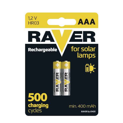 Nabíjecí baterie RAVER HR03 (AAA), blistr