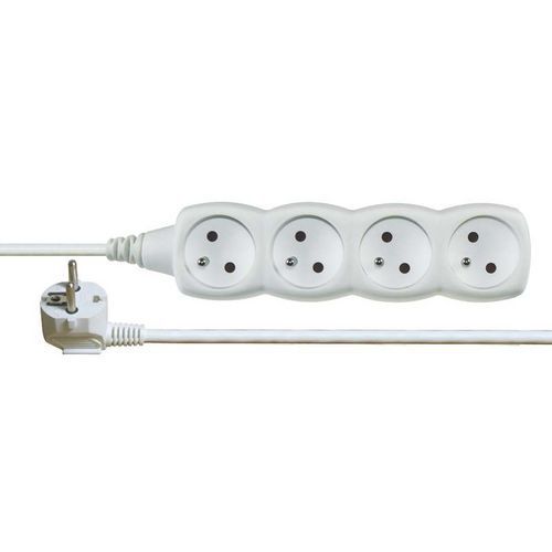 Prodlužovací kabely Emos, 4 zásuvky, bílé