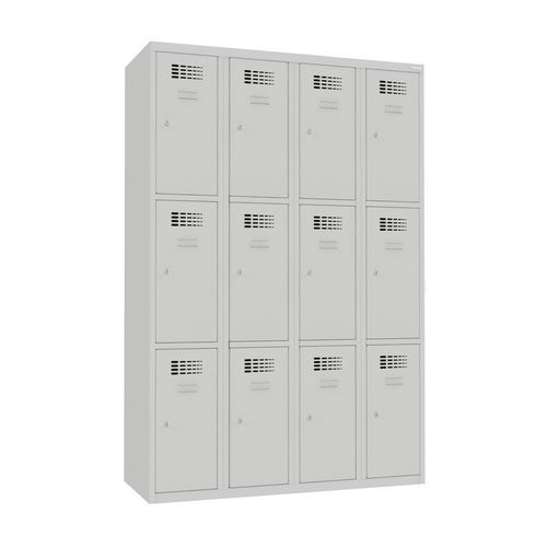 Svařované šatní skříně Will, 12 boxů, cylindrický zámek