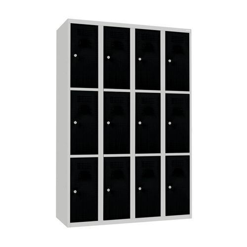 Svařované šatní skříně Will, 12 boxů, cylindrický zámek