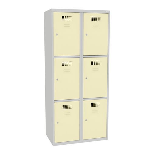 Svařované šatní skříně Jared, 6 boxů, cylindrický zámek