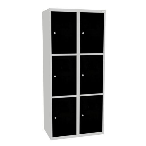 Svařované šatní skříně Jared, 6 boxů, cylindrický zámek