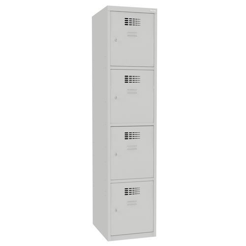 Svařované šatní skříně Oskar, 4 boxy, cylindrický zámek