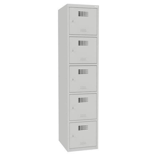 Svařované šatní skříně Lucas, 5 boxů, cylindrický zámek