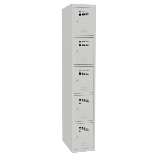 Svařované šatní skříně Hugo, 5 boxů, cylindrický zámek
