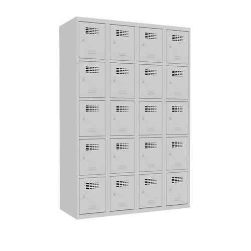 Svařované šatní skříně Josh, 20 boxů, cylindrický zámek