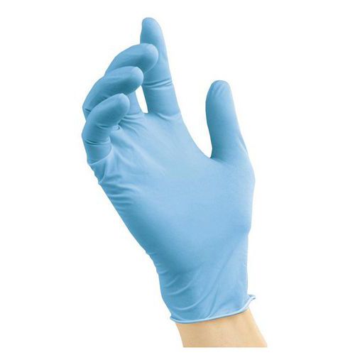 Jednorázové nitrilové rukavice Manutan Chef, modré