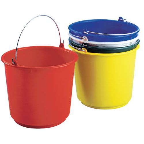 Plastové kbelíky Manutan Expert, 5 x 12 l