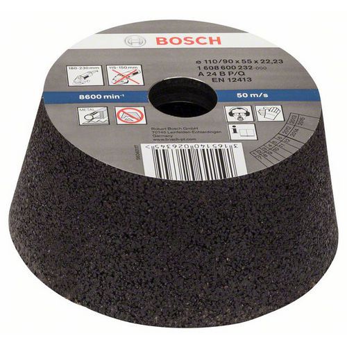 Bosch - Brusné hrnece kónické - kov, litina