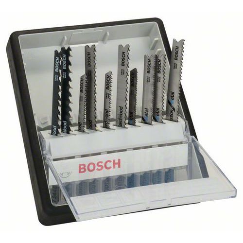 Bosch - 10dílná souprava pilových plátků do kmitacích pil, robustní řady na dřevo a kov