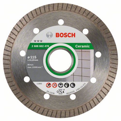 Bosch - Diamantové řezné kotouče Best for Ceramic Extraclean Turbo pro úhlové brusky