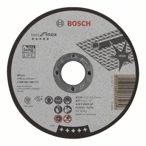 Bosch - Řezné kotouče na nerezovou ocel, rovné Best for Inox