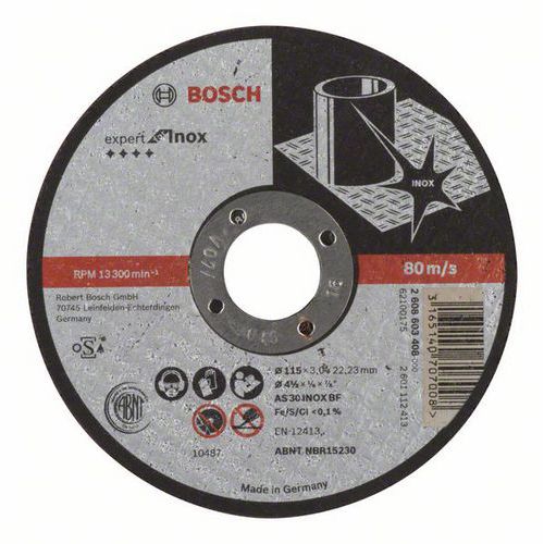 Bosch - Řezné kotouče na nerezovou ocel, rovné Expert for Inox