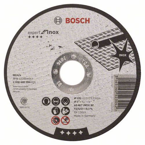 Bosch - Řezné kotouče na nerezovou ocel, rovné Expert for Inox