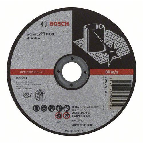Bosch - Řezné kotouče na nerezovou ocel, rovné Expert for Inox