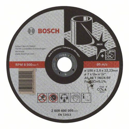 Bosch - Řezné kotouče na nerezovou ocel, rovné Expert for Inox