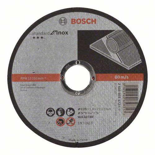 Bosch - Řezné kotouče na nerezovou ocel, rovné Standard for Inox