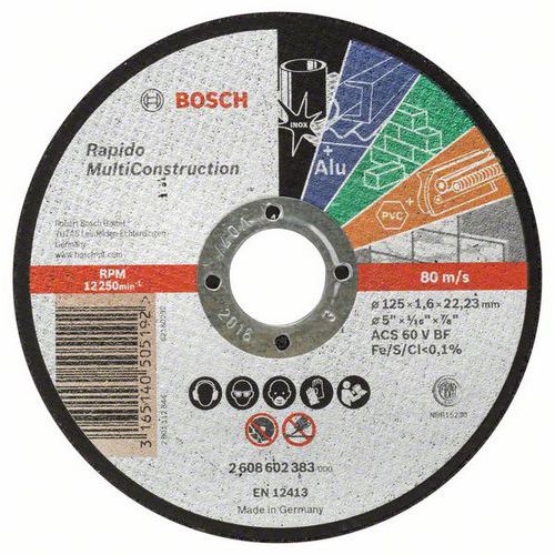 Bosch - Řezné kotouče rovné Rapido Multi Construction