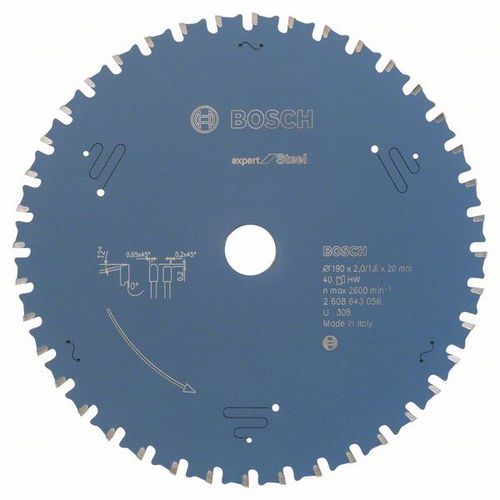 Bosch - Pilové kotouče Expert for Steel pro ručně vedené pily pro řezání kovu za sucha (Hand Dry Cutter)