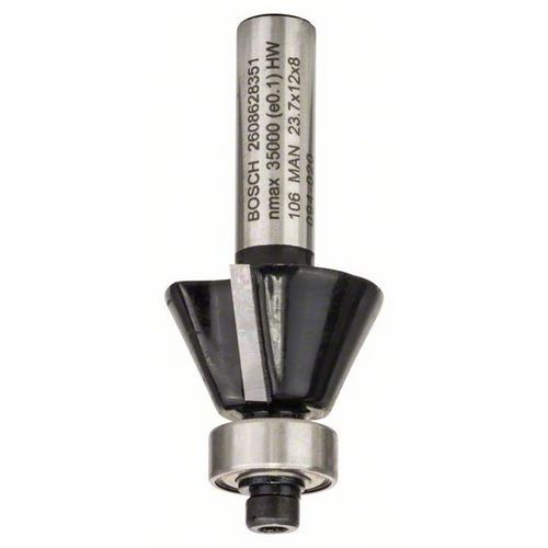 Bosch - Fazetová/hranová fréza 8 mm, D1 23,7 mm, B 5,5 mm, L 12 mm, G 54 mm, 25°