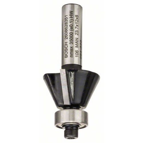 Bosch - Fazetová/hranová fréza 8 mm, D1 23,7 mm, B 5,5 mm, L 12 mm, G 54 mm, 25° Bosch - Fazetová/hranová fréza 8 mm, D1 23,7 mm, B 5,5 mm, L 12 mm, G 54 mm, 25°