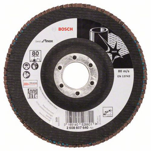 Bosch - Lamelové brusné kotouče X581, Best for Inox, lomené provedení - EN 13743