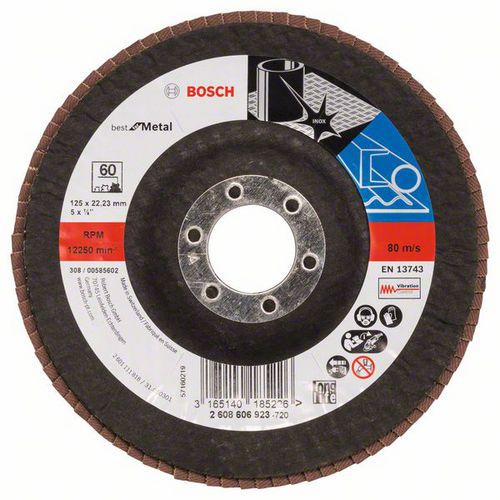 Bosch - Lamelové brusné kotouče X571, Best for Metal, lomené provedení - EN 13743