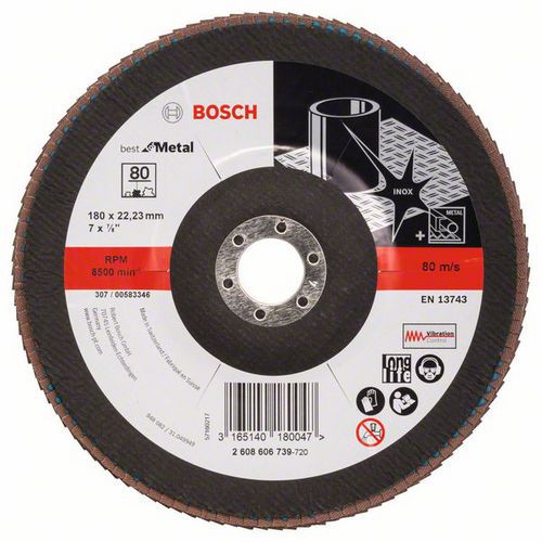 Bosch - Lamelové brusné kotouče X571, Best for Metal, lomené provedení - EN 13743