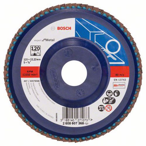 Bosch - Lamelové brusné kotouče X551, Expert for Metal, rovné provedení, plastový opěrný kotouč