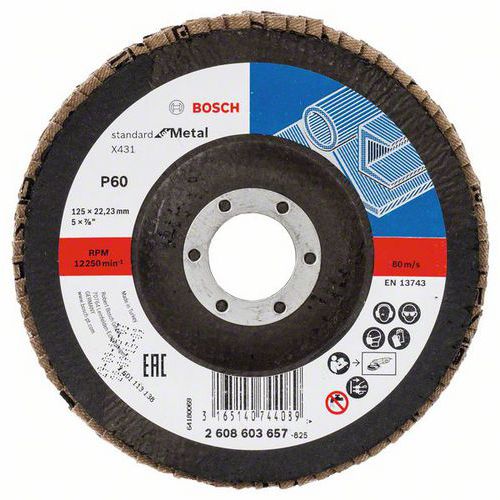 Bosch - Lamelové brusné kotouče X431, Standard for Metal, lomené provedení - EN 13743
