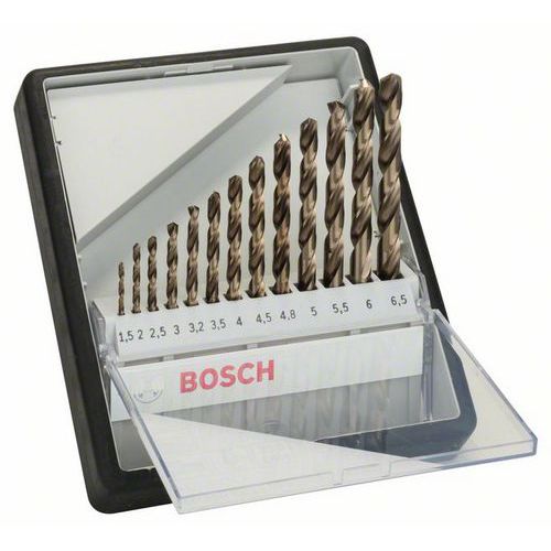 Bosch - 13dílná sada vrtáků do kovu Robust Line HSS-Co, 1,5, 2, 2,5, 3, 3,2, 3,5, 4, 4,5, 4,8, 5, 5,5, 6, 6
