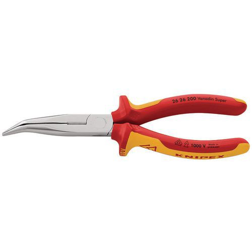 Půlkulaté kleště Knipex s břity se zahnutým hrotem, délka 160 - 200 mm