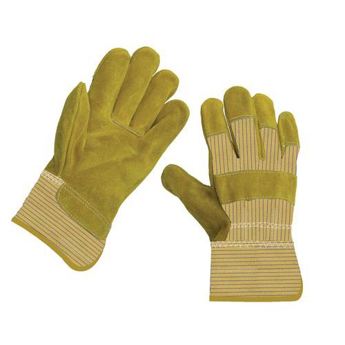 Kožené rukavice Manutan Expert, žluté