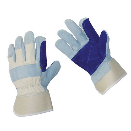 Kožené rukavice Manutan Expert, modré