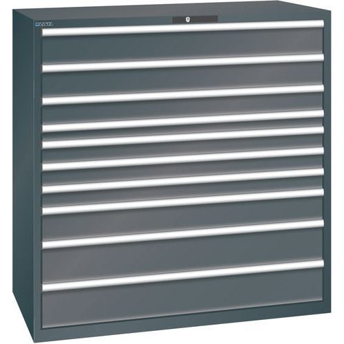 Dílenské zásuvkové skříně Lista, 1431x725x1450mm, 10 zásuvek