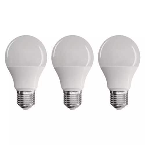 LED žárovka Emos True Light A60, 7,2 W, E27, 3 ks