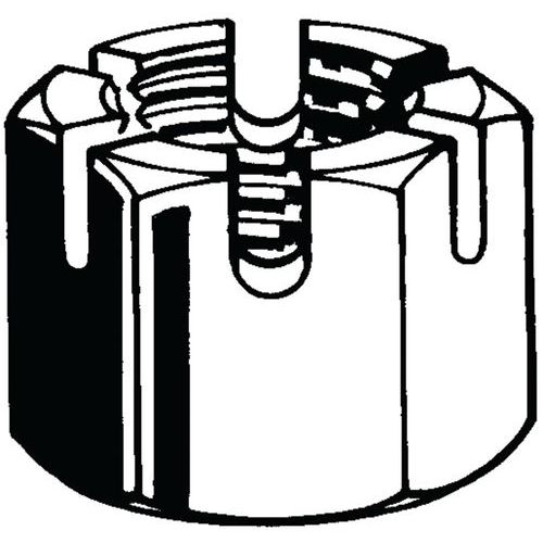 Šestihranná korunková matice s drážkou DIN 935-1 Ocel Bez PU 4
