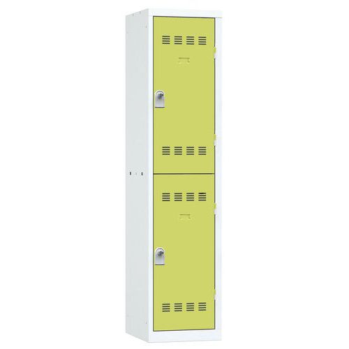 Svařované šatní skříně Vinco, 1 sloupec, 2 boxy, 400 mm, otočný uzávěr Svařované šatní skříně Vinco, 1 sloupec, 2 boxy, 400 mm, otočný uzávěr
