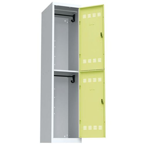 Svařované šatní skříně Vinco, 1 sloupec, 2 boxy, 400 mm, cylindrický zámek Svařované šatní skříně Vinco, 1 sloupec, 2 boxy, 400 mm, cylindrický zámek
