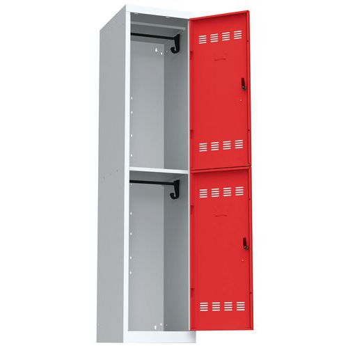 Svařované šatní skříně Vinco, 1 sloupec, 2 boxy, 400 mm, cylindrický zámek Svařované šatní skříně Vinco, 1 sloupec, 2 boxy, 400 mm, cylindrický zámek