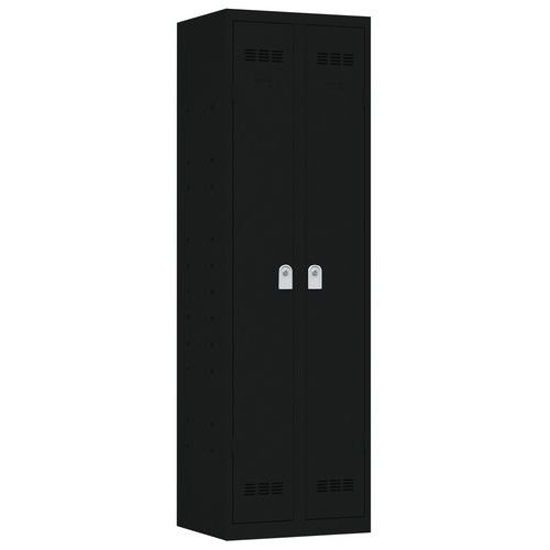 Svařované skříně víceúčelové Vinco, 2 oddíly, 600 mm, cylindrický zámek