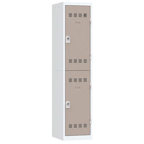 Svařované šatní skříně Vinco, 1 sloupec, 2 boxy, 400 mm, otočný uzávěr Svařované šatní skříně Vinco, 1 sloupec, 2 boxy, 400 mm, otočný uzávěr