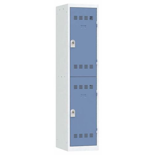 Svařované šatní skříně Vinco, 1 sloupec, 2 boxy, 400 mm, otočný uzávěr Svařované šatní skříně Vinco, 1 sloupec, 2 boxy, 400 mm, otočný uzávěr