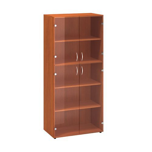Vysoké široké skříně Alfa 500, 178 x 80 x 45,8 cm, se skleněnými dvířky