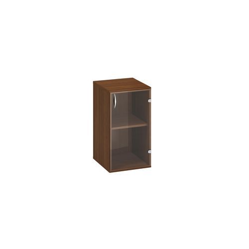 Nízké úzké skříně Alfa 500, 73,5 x 40 x 45,8 cm, se skleněnými dvířky - pravé provedení